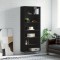 Gossi dulap inalt, negru, 69,5x32,5x180 cm, lemn prelucrat