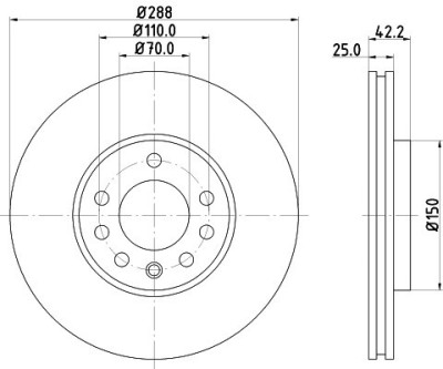 Disc frana OPEL VECTRA B Combi (31) (1996 - 2003) KRIEGER 0950004101 foto