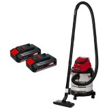 Einhell TC-VC 18/20 Li S PXC + Twinpack CB - Aspirator 80 mbar + Set 2 acumulatori Li-Ion 18 V 2.5 Ah