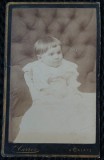 Fotografie tip CDV, bebelus, inceput de secol XX