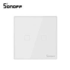 Intrerupator dublu cu touch Sonoff T2EU2C, Wi-Fi + RF, Control de pe telefonul mobil foto