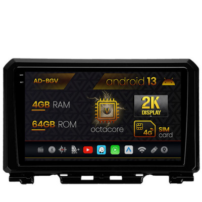 Navigatie Suzuki Jimny (2018-2022), Android 13, V-Octacore 4GB RAM + 64GB ROM, 9.5 Inch - AD-BGV9004+AD-BGRKIT312 foto