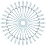 Set de 30 paie pentru bauturi Zhuoai, plastic, alb, 18,9 cm