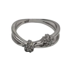 Inel argint 925, floricele cu zirconii m 48