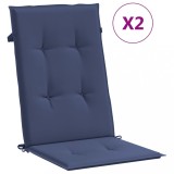 Cumpara ieftin Perne scaune cu spatar inalt, 2 buc., bleumarin, textil