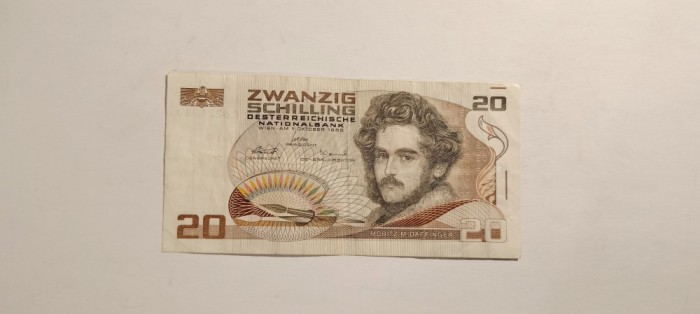 Bancnota 20 schilling 1985 Austria