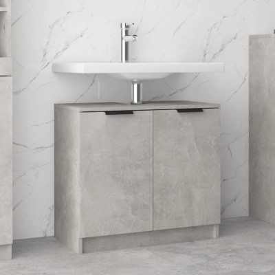 vidaXL Dulap de baie, gri beton, 64,5x33,5x59 cm, lemn compozit foto