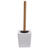 Cumpara ieftin Perie WC Pigal Nature plastic culoarea alb - stejar