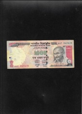 India 1000 1.000 rupii rupees 2006 seria047419 graffiti