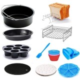 Set 11 accesorii pentru friteuza cu aer, diametru 18cm / ZLN 8016