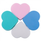 Set bureti Beautyblender, pentru aplicarea fondului de ten, in forma de inima,