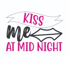Sticker decorativ, Kiss me ai mid night ,Roz, 66 cm, 7008ST-5 foto