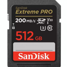 Card de memorie SanDisk Extreme Pro SDXC, 512GB, UHS-I U3, Clasa 10, V30