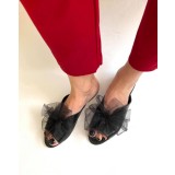 Saboti dama din piele naturala Dia Black