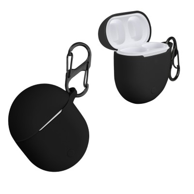 Husa pentru casti Xiaomi Redmi Airdots 3 Pro/Buds 3 Pro, Kwmobile, Negru, Silicon, 55662.01 foto