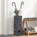 vidaXL Suport Umbrele Antracit Metal Standard Inserții Decorative
