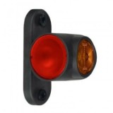 Lampa LED Gabarit 3 Functii Brat Scurt 12-24V, Angel Eyes Neon, Rosu/Alb/Galben, Omologare E9 E20