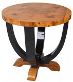 Masuta Art Deco Lemn Masiv Furniruit CAT989, Model Deosebit, 60x60cm, Mobilier Antichitate Living, Birou