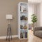 vidaXL Bibliotecă/Dulap TV, alb, 36x30x143 cm, lemn prelucrat 800144