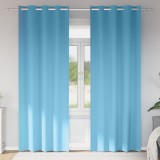 vidaXL Perdele 2 pcs Albastru deschis 245 x 140 cm Poliester
