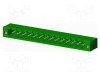 Conector regletă de conexiuni deconectabilă soclu tată AMPHENOL ANYTEK 14 pini 5,08mm verde