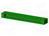Conector regletă de conexiuni deconectabilă soclu tată AMPHENOL ANYTEK 14 pini 5,08mm verde