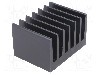 Radiator extrudat, aluminiu, 50mm x 66mm, neagra, FISCHER ELEKTRONIK - SK 100 50 SA