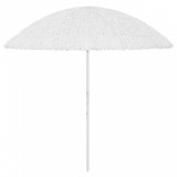 Umbrelă de plajă Hawaii, alb, 300 cm, vidaXL