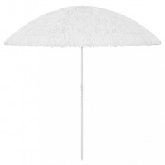 Umbrela de plaja, alb, 300 cm foto