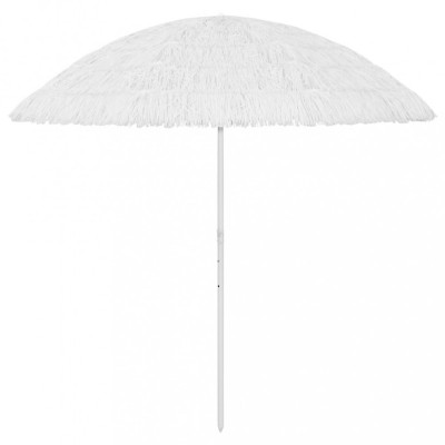 Umbrelă de plajă Hawaii, alb, 300 cm foto