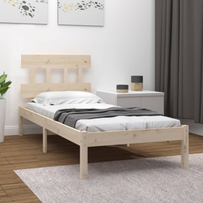 vidaXL Cadru de pat Single 3FT6, 90x190 cm, lemn masiv foto