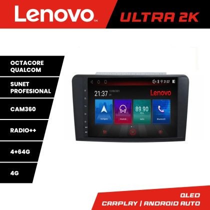 Navigatie Mercedes ML GL Lenovo Kit-213 8 core QLED Qualcomm 4+64 360 Android Waze USB Navigatie Internet Youtube Radio CarStore Technology