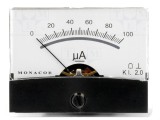 Ampermetru Pe Panou 0-100uA Clasa 2 Rezistenta 1k&Omega;