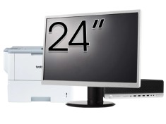 Pachet Calculator Second Hand HP ProDesk 800 G3 SFF, Intel Core i5-7500 3.40 - 3.80GHz, 16GB DDR4, 500GB SSD + 1TB HDD, DVD-ROM + Monitor 24&amp;quot; &amp; I