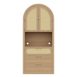 Vitrină modernă, Culoare naturală | Aosom Romania