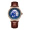 Ceas Barbati Lige 8963 Rose Gold-Albastru , Design Business, Functii Multiple, Afisaj Luminos, Rezistent la Apa 3ATM