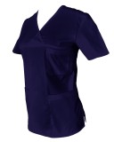Cumpara ieftin Halat Medical Pe Stil cu Elastan, Bluemarin, Model Classic - L, Bleumarin