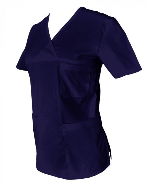 Halat Medical Pe Stil cu Elastan, Bluemarin, Model Classic - M