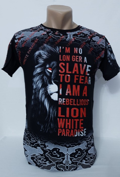 Tricou bărbați print leu - XXL