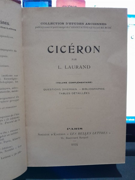 Ciceron - L. Laurand text in limba franceza