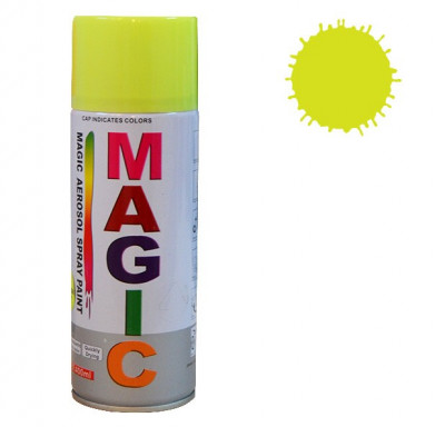 Spray vopsea MAGIC Galben Fluorescent , 400 ml. Kft Auto foto