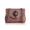 Poșetă Piele Naturală Estella Blush, Handmade Grecia, 19x25x10cm, Accesorii Damă, Geantă Umăr cu Lanț Reglabil & Magnet
