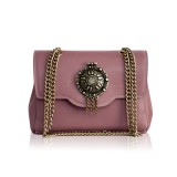 Cumpara ieftin Poșetă Piele Naturală Estella Blush, Handmade Grecia, 19x25x10cm, Accesorii Damă, Geantă Umăr cu Lanț Reglabil &amp; Magnet