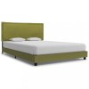 VidaXL Cadru de pat, verde, 140 x 200 cm, material textil