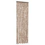 Cumpara ieftin Perdea pentru insecte, bej si maro inchis, 56x185 cm, chenille