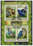 Timbre Sierra Leone 2016 - Fauna, Pasarea Indigo, Colita Noua