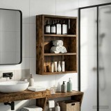 vidaXL Dulap de perete pentru baie Stejar Afumat 40 x 10 x 50 cm 889347