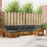 Cumpara ieftin Set de canapele de exterior 7 buc. 6-Locuri Natural si Antracit
