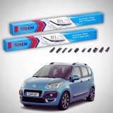 Cumpara ieftin Ștergătoare Citro&euml;n C3 Picasso Faza 1 MPV 2009-2010 | Set Față Flat Premium &ndash; TeamCar&reg;