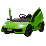 Cumpara ieftin HOMCOM Masina Electrica pentru Copii, Automobil Lamborghini Aventador cu Telecomanda, Faruri LED, Muzica, Varsta 3-8 Ani, Verde | Aosom RO